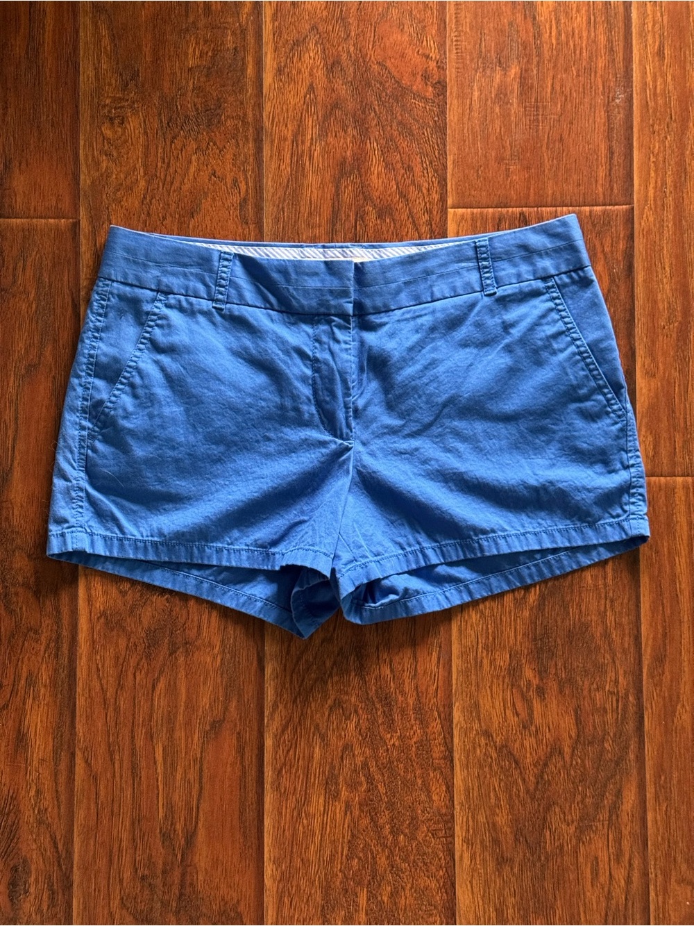 J. Crew Bright Blue Cotton-Blend Women's Shorts